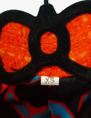 Chaqueta y falda tweed naranja