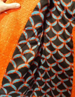 Chaqueta y falda tweed naranja