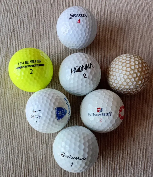 7 Pelotas de Golf Srixon, Inesis, Honma, Nike, Wil
