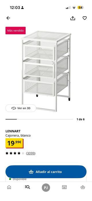 Cajonera LENNART Ikea Blanca