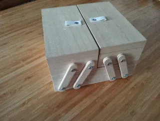 Caja organizadora de madera, costurero, joyero