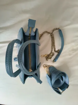 Bolso Zara Azul con 2 Correas