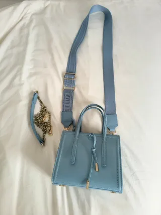 Bolso Zara Azul con 2 Correas