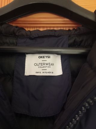 Abrigo  acolchado azul talla XL