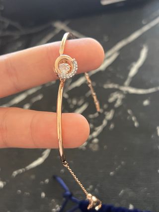 Pulsera Swarovski Oro Rosa y Diamante