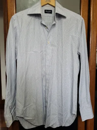 Camisa de rayas azul clara talla 39