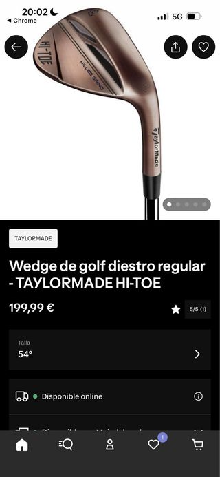 Palo de golf Taylormade Hi Toe 54