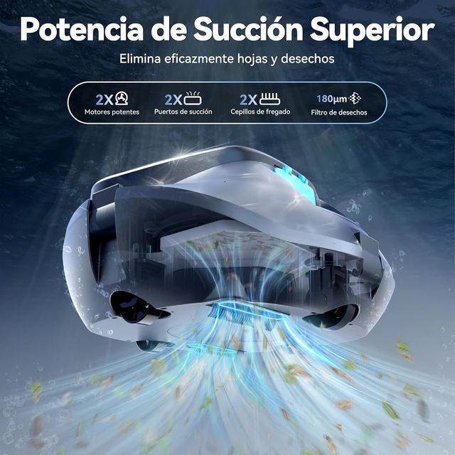 SIN ABRIR Robot Limpiafondos Piscina 30W 4500mAh