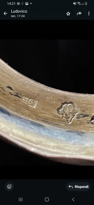 Antichi porta bicchieri in argento sovietico 875