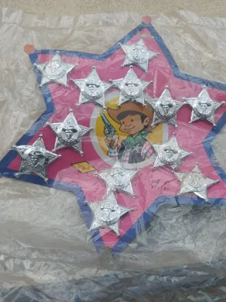 ANTIGUO Juguete HEDI  Estrella Sheriff pistolero