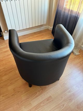 Butaca polipiel negra