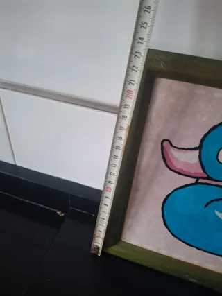 Cuadro infantil pato azul