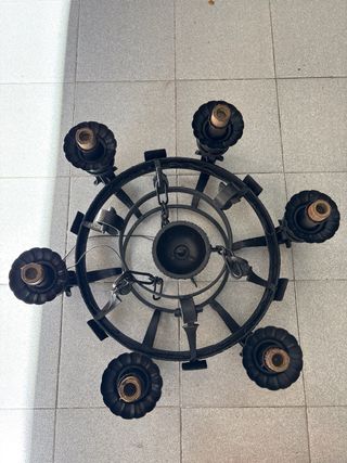 Lámpara rústica hierro forjado