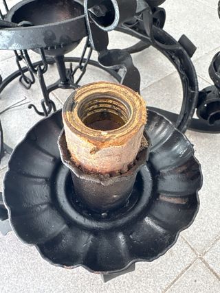 Lámpara rústica hierro forjado