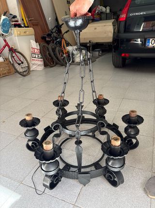 Lámpara rústica hierro forjado