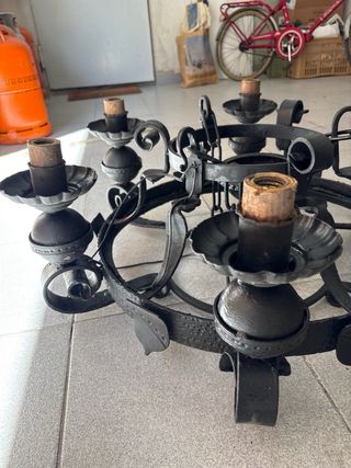 Lámpara rústica hierro forjado