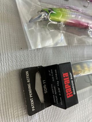 6 señuelos ,artificiales, Rapalas de pesca nuevos.