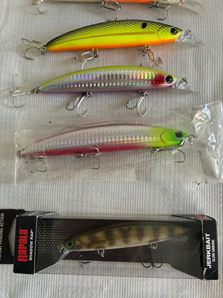 6 señuelos ,artificiales, Rapalas de pesca nuevos.