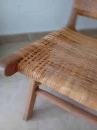 Silla Lounge Madera y Mimbre