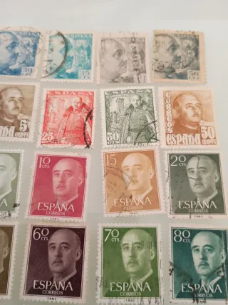 ESPAÑA LOTE SELLOS ANTIGUOS DE FRANCO