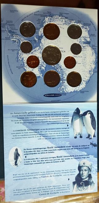 Cartera Monedas Bélgica 1997 Antártica