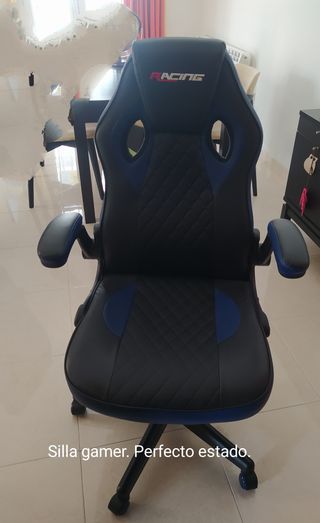 Silla Gamer Racing Negra y Azul