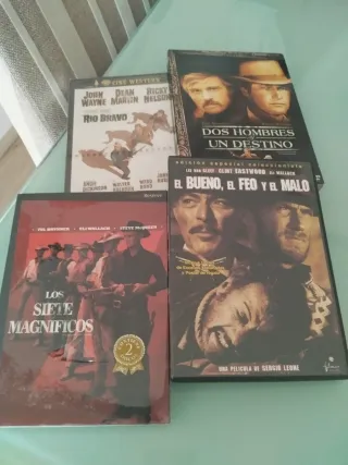 4 DVDs de Western: Rio Bravo, Dos Hombres...