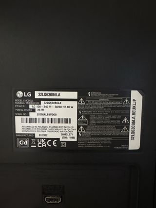 Televisor LG Smart TV 32 pulgadas (pantalla rota)