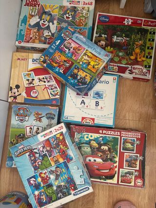 Lote de Puzzles Infantiles Disney y Marvel