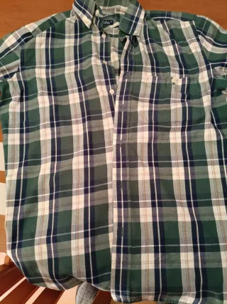 Camisa Austin cuadros verde talla M