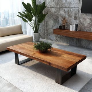 Mesa de centro loft hecha a mano