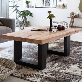 Mesa de centro loft hecha a mano