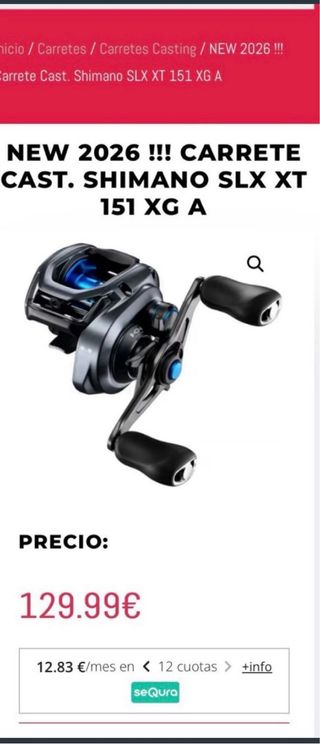 Carrete Shimano SLX XT 151 XG