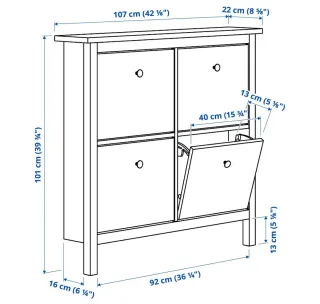 Zapatero Ikea Hemnes Blanco