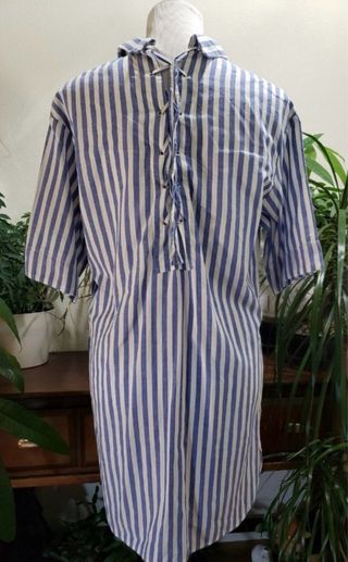 Camisa Zara Rayas Azul y Blanco