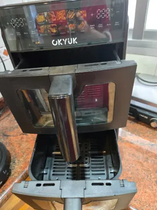 Freidora aire doble cámara con ventanas