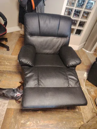 Sillón reclinable negro Sky