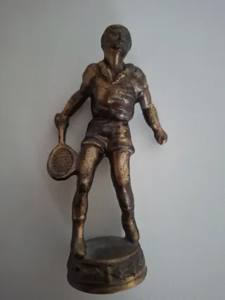 Statuetta giocatore tennis bronzo