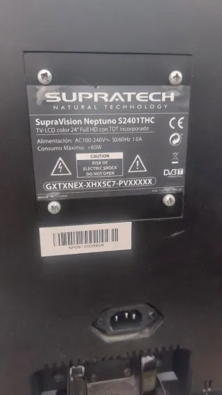 Televisor SUPRATECH negro