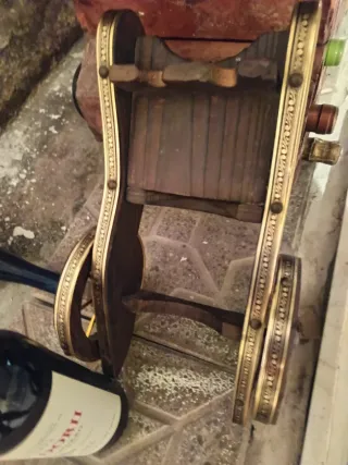 Sujetalibros/botellas madera rústico