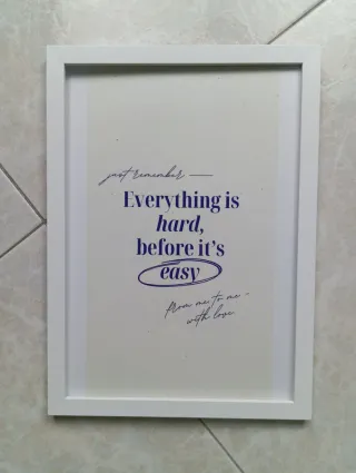 Poster Everything is hard, before it's easy