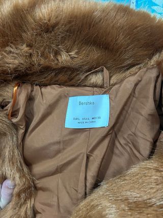 Chaquetón de pelo marrón