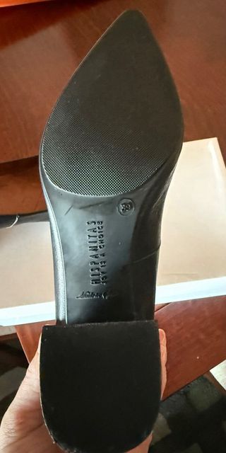 Zapatos Hispanitas Tacón Flores Negro