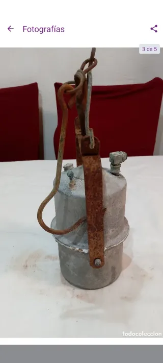 Antigua Lámpara Carburo Minera Completa