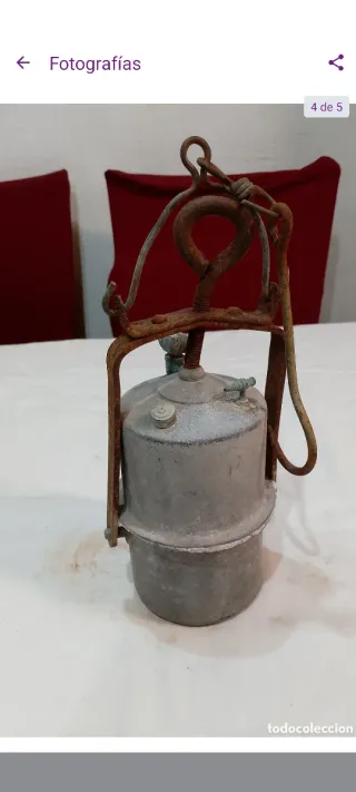 Antigua Lámpara Carburo Minera Completa