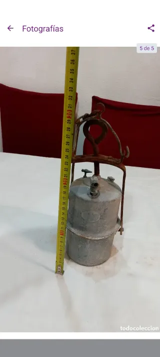 Antigua Lámpara Carburo Minera Completa