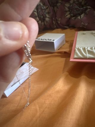 Collar Pandora Corazones Dobles Plata