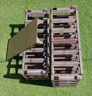 Botellero apilable de plástico