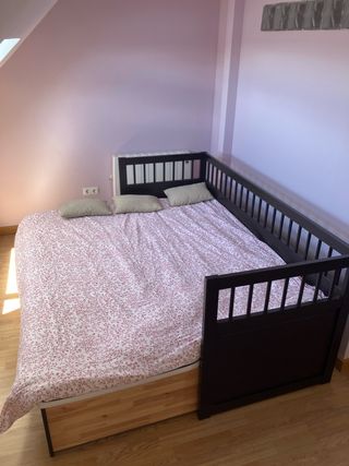 Cama nido Ikea Hemnes Negra