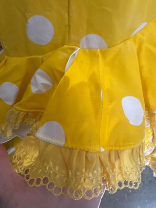 Traje Flamenca Amarillo Lunares